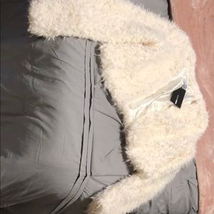 Furry cropped jacket. NEVER WORN